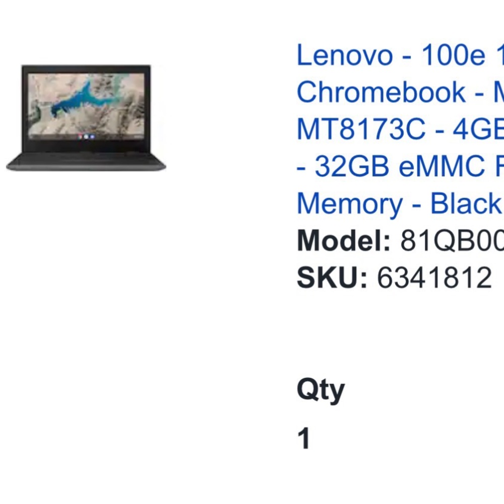 Lenovo Chromebook in Black